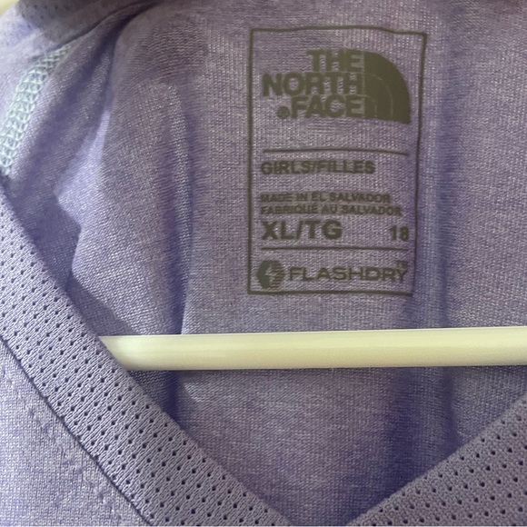 North Face Children’s XL Flash Dry Purple Shirt - Picture 2 of 4